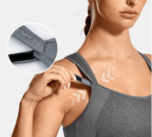 Close-up of center back mesh detailing and seamless performance fabric texture - MissFine