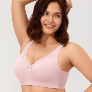 Back view of black plus size bra showing wide band and multi-row hook-and-eye closure - MissFine