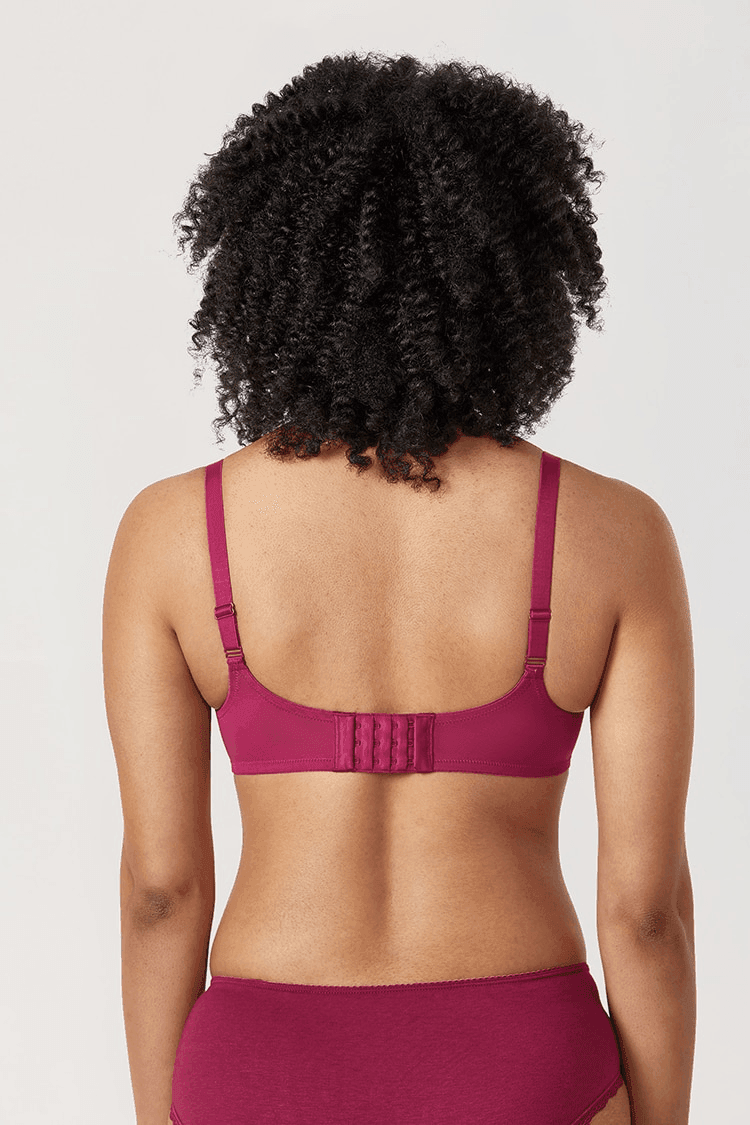 Back view of wide posture support band with hook-and-eye closure - MissFine