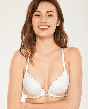 חזיית תחרה מרופדת עם סגירה עדינה מקדימה - לה איסלה