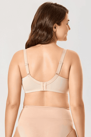 Side angle of underwired bras full cup showing smooth moulded cup and supportive band - MissFine