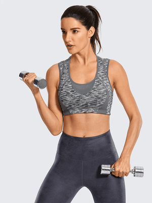 Side angle of full coverage non wired bra highlighting supportive compression fit - MissFine