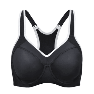 Close-up of smooth molded full-cup underwire for supportive high-impact sports fit - MissFine