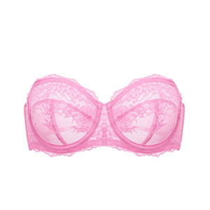 Back view of white strapless bra with wide seamless band and hook-and-eye closure - MissFine