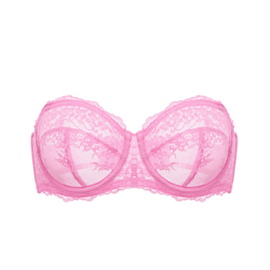 Back view of white strapless bra with wide seamless band and hook-and-eye closure - MissFine