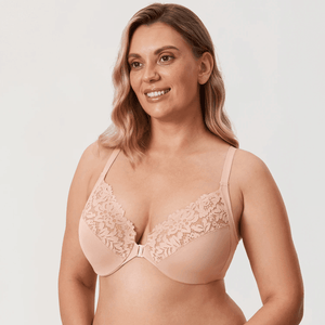 Side angle showing molded padded cups, underwire support and smooth lower cups - MissFine