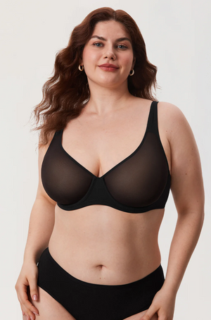 Back view of bra with adjustable straps and multi hook-and-eye closure - MissFine