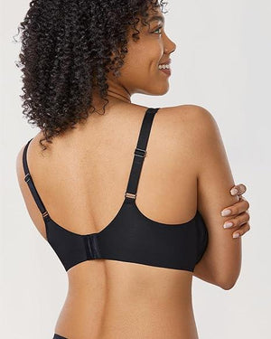 Side angle of brown plus size full cup underwire bra with seamless molded cups - MissFine