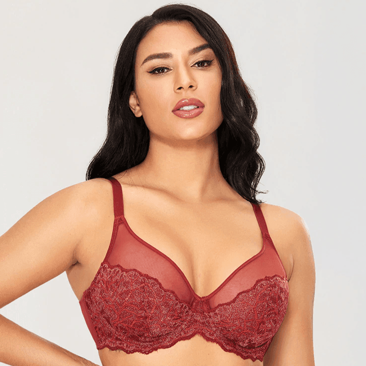 חזיית תחרה מעצבת בכיסוי נשי מלא - לה איסלה