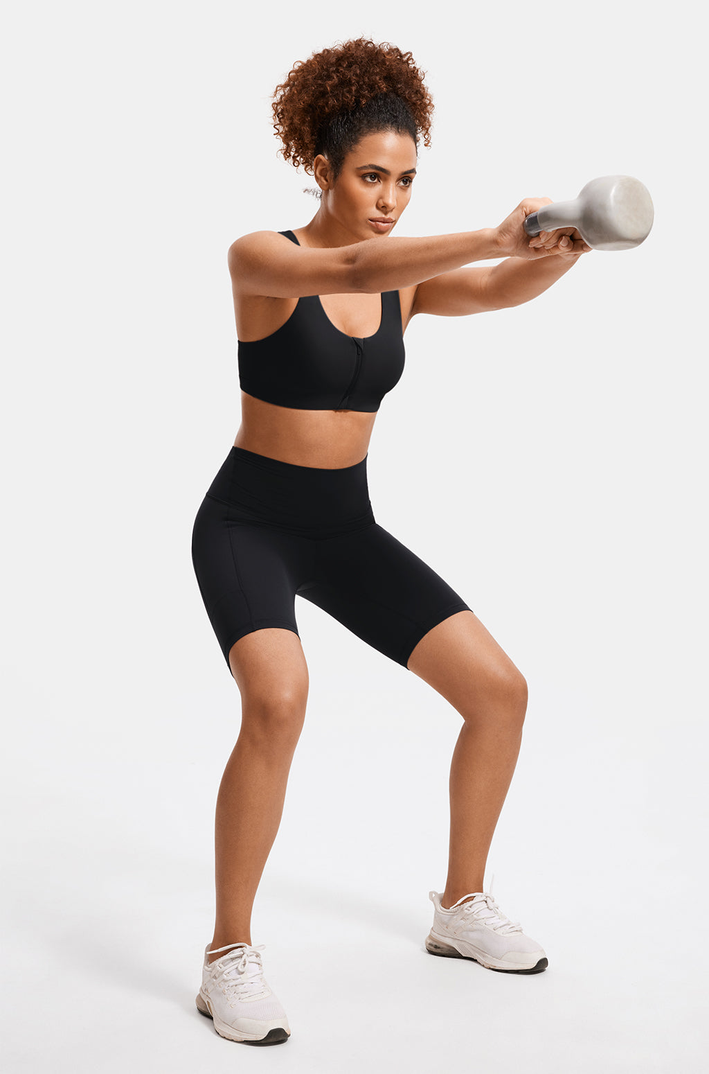 Zip-Front Wire-Free Sports Bra – Feminine Style