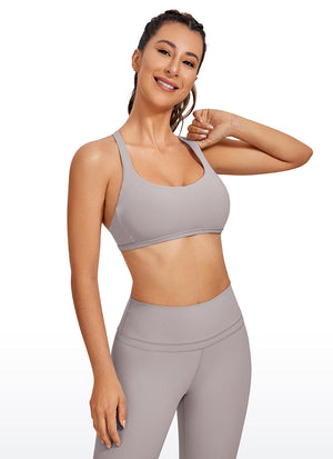 Strappy Sports Bra - Six Strap Design, Low Cut