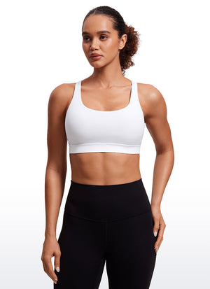 Cross Back Four Strap Bra - Four Strap Design, Cross Back