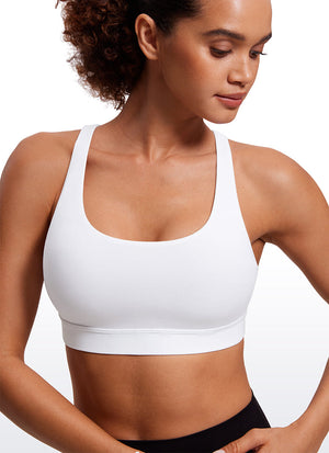 Cross Back Four Strap Bra - Four Strap Design, Cross Back