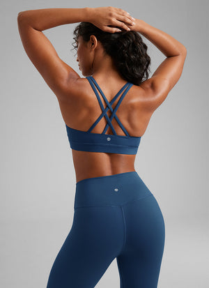 Cross Back Four Strap Bra - Four Strap Design, Cross Back