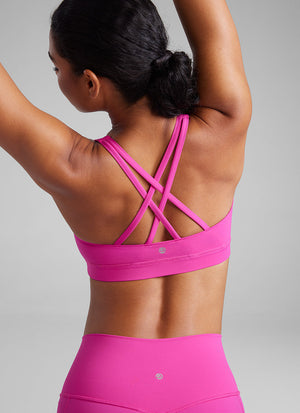 Cross Back Four Strap Bra - Four Strap Design, Cross Back