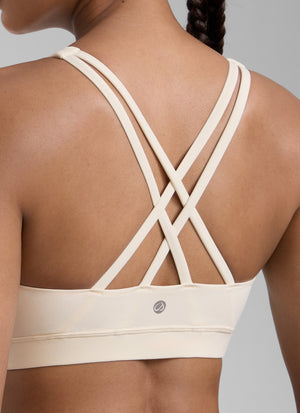 Cross Back Four Strap Bra - Four Strap Design, Cross Back