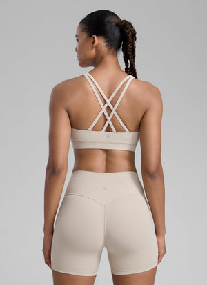 Cross Back Four Strap Bra - Four Strap Design, Cross Back