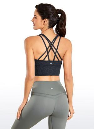 Longline Strappy Back Bra - Strappy Back, Extended Hem