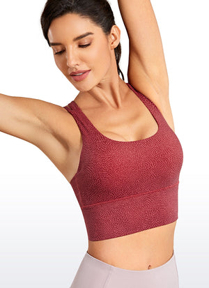 Longline Strappy Back Bra - Strappy Back, Extended Hem