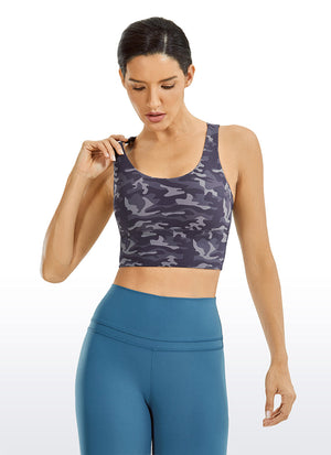 Longline Strappy Back Bra - Strappy Back, Extended Hem