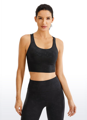 Longline Strappy Back Bra - Strappy Back, Extended Hem