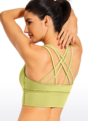 Longline Strappy Back Bra - Strappy Back, Extended Hem