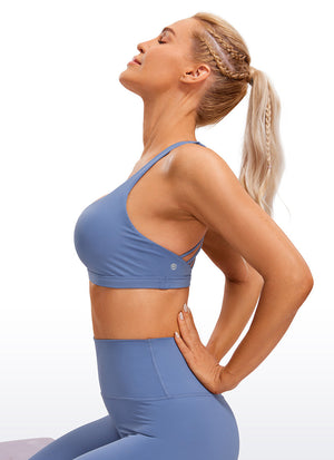 Strappy Low Cut Sports Bra - Eight Straps, Low Neckline