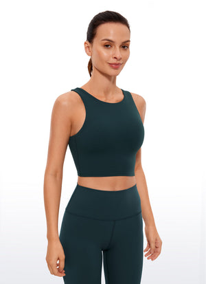 High Neck Racerback Tank Top - High Neck, Racerback