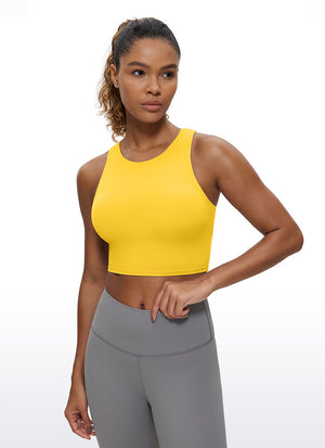 High Neck Racerback Tank Top - High Neck, Racerback