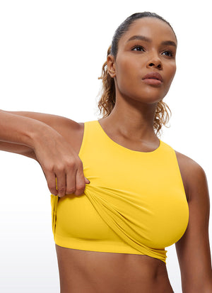 High Neck Racerback Tank Top - High Neck, Racerback