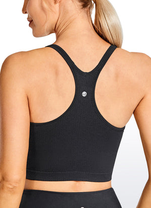 Seamless Longline Y Back Bra - Seamless, Y Back, Extended Hem