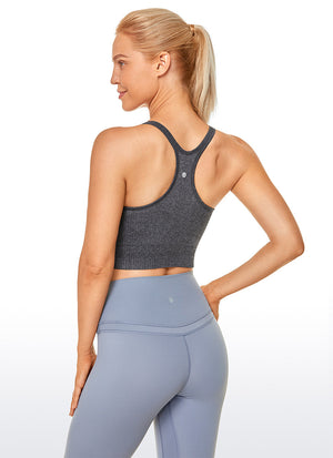 Seamless Longline Y Back Bra - Seamless, Y Back, Extended Hem
