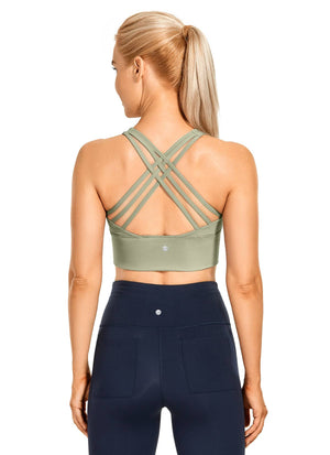 Strappy Longline Bra - Strappy Back, Extended Coverage