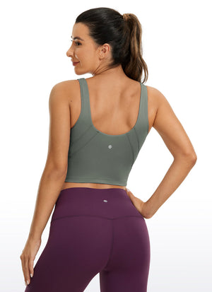V Neck Bra Tank Top - V Neck, Built-in Support