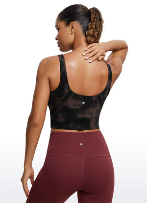 V Neck Bra Tank Top - V Neck, Built-in Support