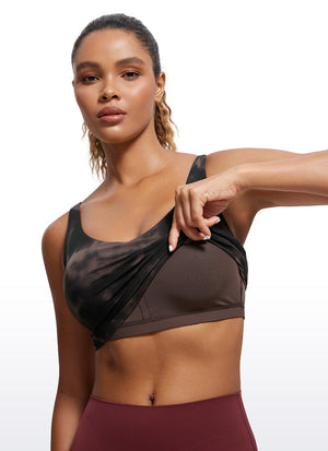V Neck Bra Tank Top - V Neck, Built-in Support