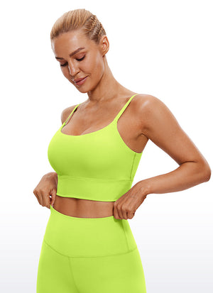 Longline Adjustable Strap Bra - Adjustable Straps, Extended Coverage