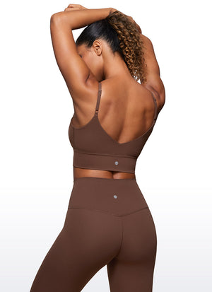 Longline Adjustable Strap Bra - Adjustable Straps, Extended Coverage