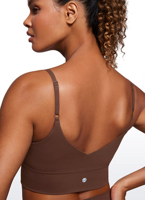 Longline Adjustable Strap Bra - Adjustable Straps, Extended Coverage