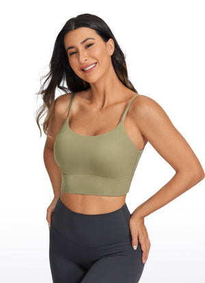 Longline Adjustable Strap Bra - Adjustable Straps, Extended Coverage