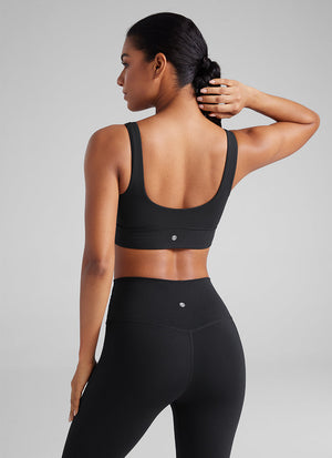Longline Sports Bra - U Back, Extended Coverage