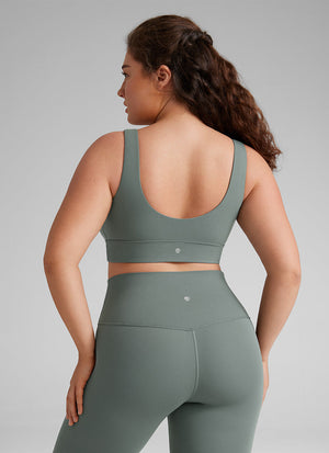 Longline Sports Bra - U Back, Extended Coverage