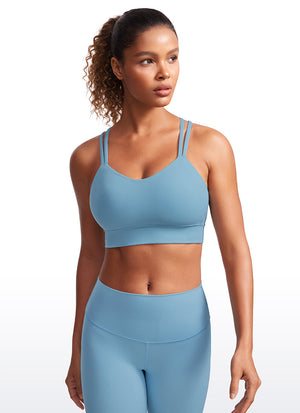 Longline Molded Bra - Moulded Cups, Extended Hem - Magenta