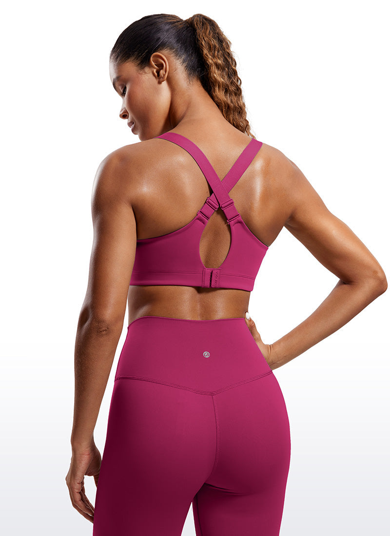 High Impact Sports Bra - Zip Front, Full Coverage