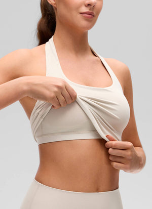 Halter Bra Tank Top - Halter Neck, Built-in Support