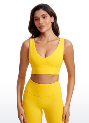 Deep V Neck Longline Bra - Deep V, Extended Length