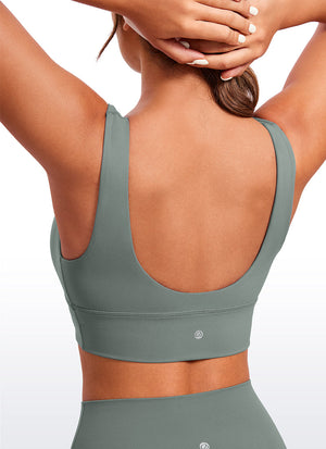 Deep V Neck Longline Bra - Deep V, Extended Length