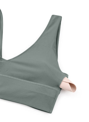 Deep V Neck Longline Bra - Deep V, Extended Length