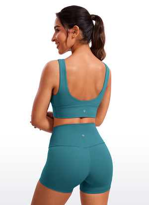 Deep V Neck Longline Bra - Deep V, Extended Length