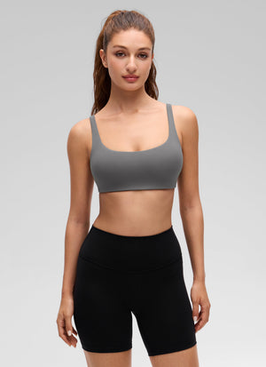 Padded Sports Bra For Women - Square Neck, Cami Style